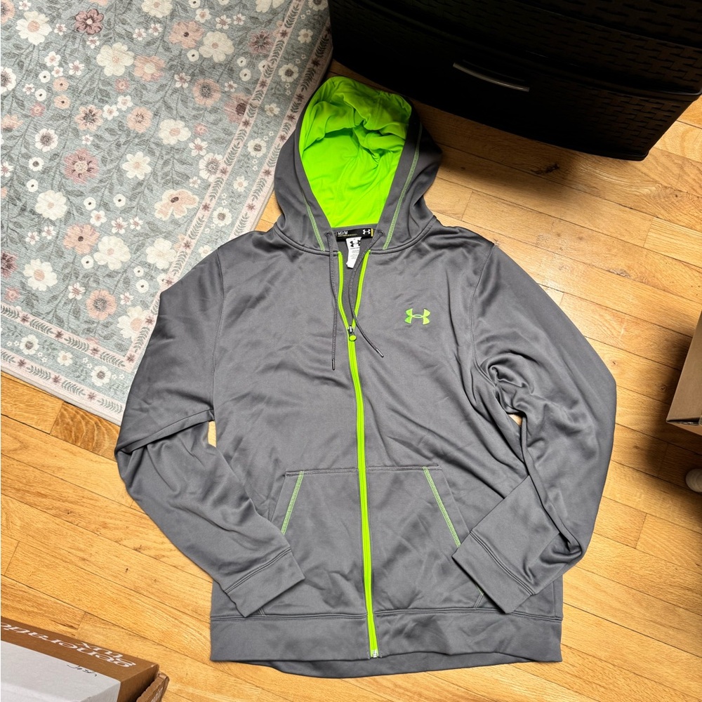 Under Armour Charcoal and Neon Lime Jacket
